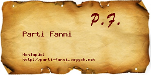 Parti Fanni névjegykártya